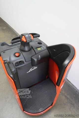 Elektrische meelooppallettruck met sta-platform Linde T 20 SP 131