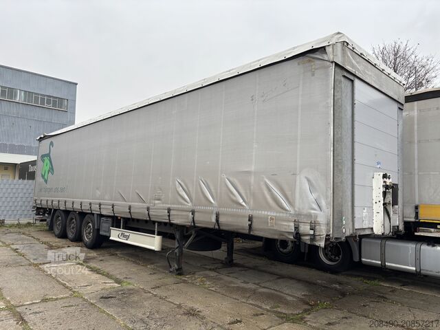 Pótkocsi ponyvás platóval és emelőhátfallal FLIEGL 39 SDS mit unterfaltb LBW