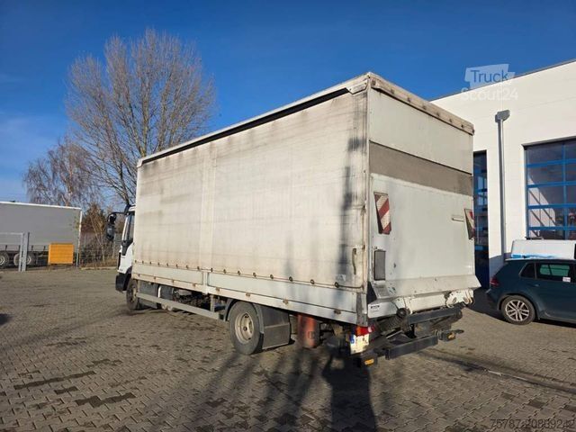 Transportador con plataforma y toldo IVECO 80-220 Eurocargo, Gardine, Ladebordwand, 1.Hand