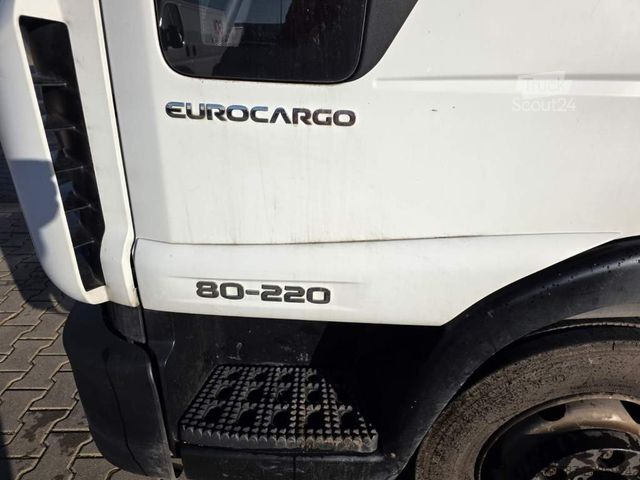 Transportador con plataforma y toldo IVECO 80-220 Eurocargo, Gardine, Ladebordwand, 1.Hand