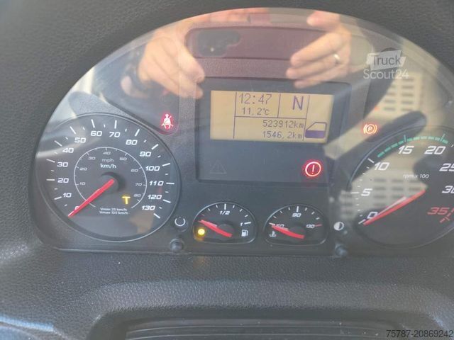 Transportador con plataforma y toldo IVECO 80-220 Eurocargo, Gardine, Ladebordwand, 1.Hand