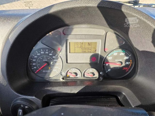 Transportador con plataforma y toldo IVECO 80-220 Eurocargo, Gardine, Ladebordwand, 1.Hand