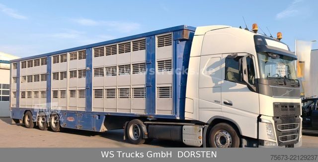 Boskapsbil VOLVO FH 460 Mega mit Finkl 3 Stock Hubdach