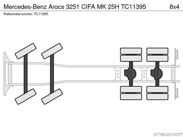 Betono siurblys Mercedes-Benz Arocs 3251 CIFA MK 25H