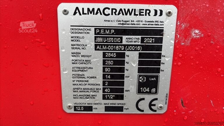 Teleszkópos gémemelő Almacrawler JIBBI U-1570 (15m)