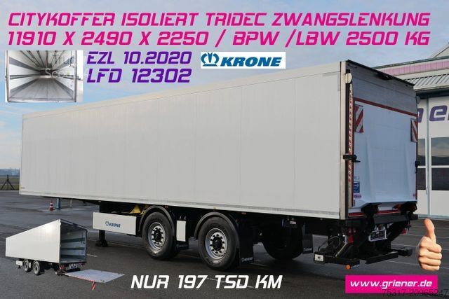 Semirreboque baú KRONE SZR 18/eLZ4 S / LBW 2500 kg / LENKACHSE / TRIDEC