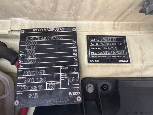 Grue montée sur camion IVECO TRAKKER 260T45W 6X6