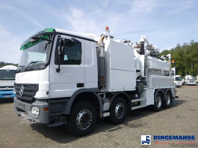 Kolkenzuiger Mercedes Actros 3241 8x4 RHD  Huwer vacuum tank / hydroc...