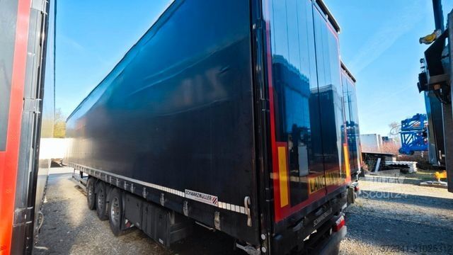 Auflieger mit Pritsche & Plane SCHWARZMÜLLER 3-Achs-Schiebeplanen-Plateausattelauflieger