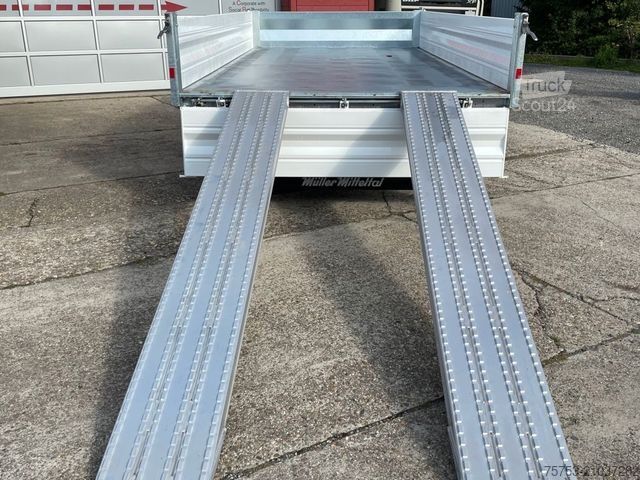 Remorque benne trilibérale MÜLLER-MITTELTAL 11,9 Breitreifen, ideal f. Landwirtschaft, Rampe