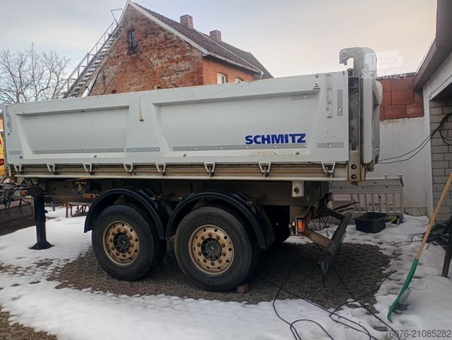 Three-way tipper trailer SCHMITZ CARGOBULL ZKI 18-4.9 Tandem 3-Seiten Kip Stahl  Alu Felgen