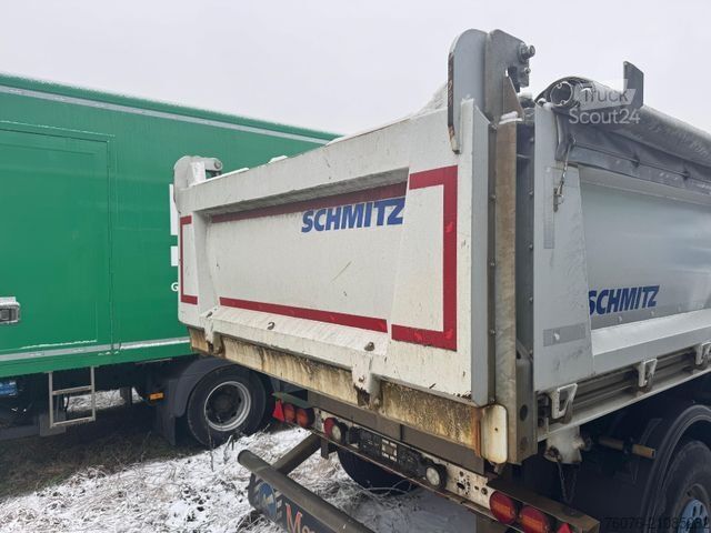 Three-way tipper trailer SCHMITZ CARGOBULL ZKI 18-4.9 Tandem 3-Seiten Kip Stahl  Alu Felgen