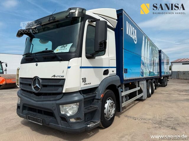 Drikkevarelastbil MERCEDES-BENZ Antos 2543/2x LBW/Schwenkwand/TÜV 11.2026/Zug