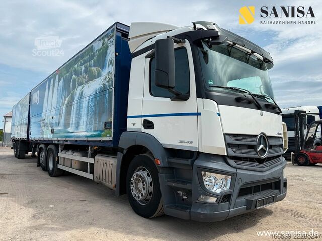 Drikkevarelastbil MERCEDES-BENZ Antos 2543/2x LBW/Schwenkwand/TÜV 11.2026/Zug