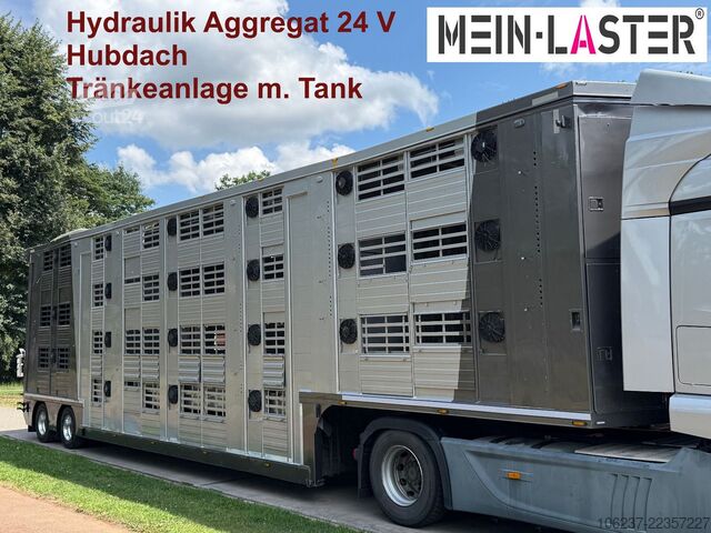 Pusli lopu puspiekabe Finkl 3 + 4 Stock/ Hubdach / Rampe / Tränke/Funk