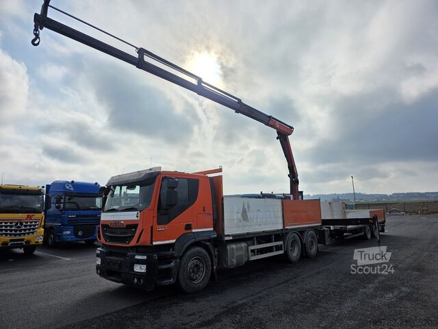 Automobilis ar plakanu platformu IVECO Stralis 460 6x2 Lenk&Lift Axe PK 18002
