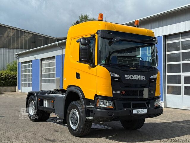 Standard trekkvogn SCANIA G450 XT 4x4 Euro 6 SZM Kipphydraulik Blatt /Luft