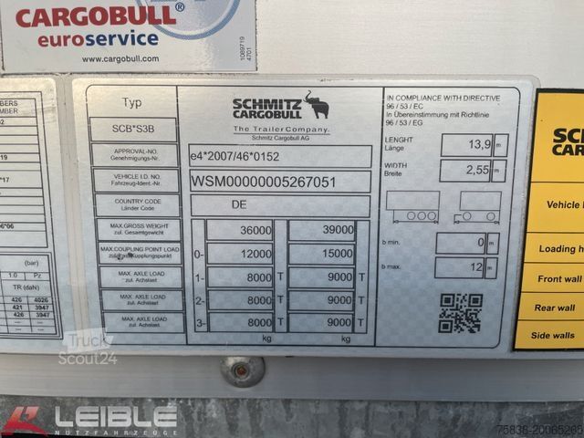 Semi-remorque fourgon SCHMITZ CARGOBULL SKO 24/L*Doppelstock*Pal.-Kasten*Liftachse