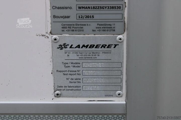 Transport chłodniczy/mrożony MAN TGM 18.250 + EURO 6 + CARRIER +  LIFT