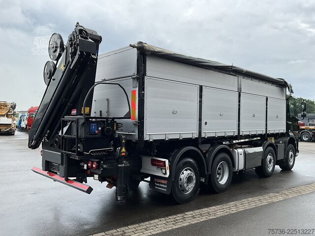 Camion-benne avec grue DAF FAX CF 480 Euro 6 HMF 21 Tonmeter laadkraan