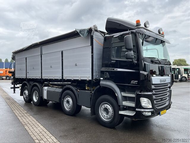 Camion-benne avec grue DAF FAX CF 480 Euro 6 HMF 21 Tonmeter laadkraan