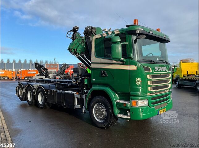 Système de câbles Scania G 490 8x4 Euro 6 Hiab 24 Tonmeter laadkraan