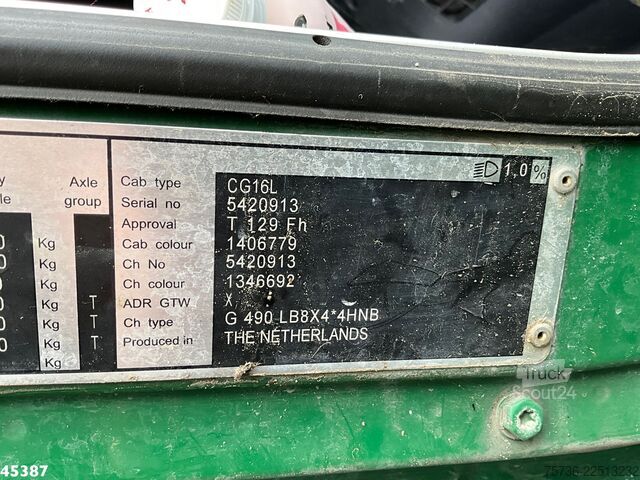 Sistem de cablu Scania G 490 8x4 Euro 6 Hiab 24 Tonmeter laadkraan