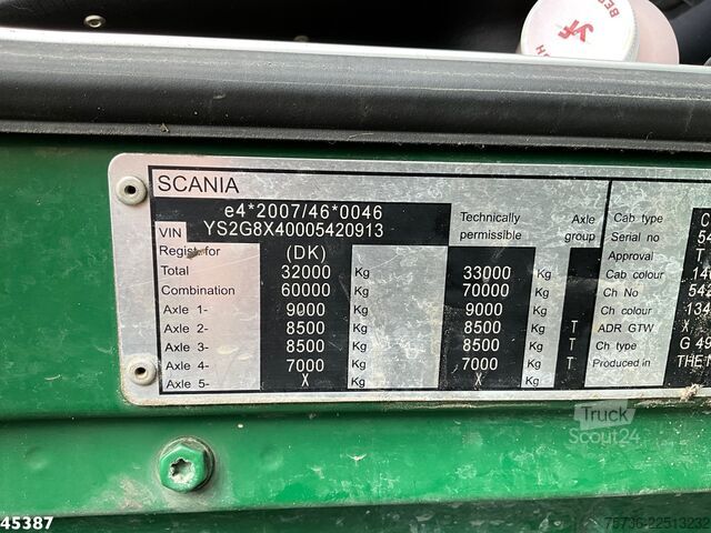 Sistem de cablu Scania G 490 8x4 Euro 6 Hiab 24 Tonmeter laadkraan