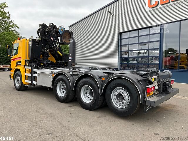 Sistema a braccio con gancio Scania P 410 8x4 Euro 6 Palfinger 14 Tonmeter Z-kraan