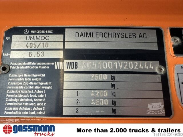 Autocamion cu destinație specială Unimog U300 405/10 4x4, Kommunalhydraulik,