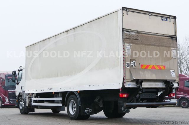 Camião plataforma com lona VOLVO FE 300 Koffer XL-Tank LBW Euro 5
