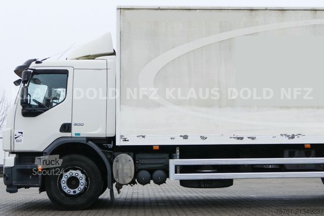 Camião plataforma com lona VOLVO FE 300 Koffer XL-Tank LBW Euro 5