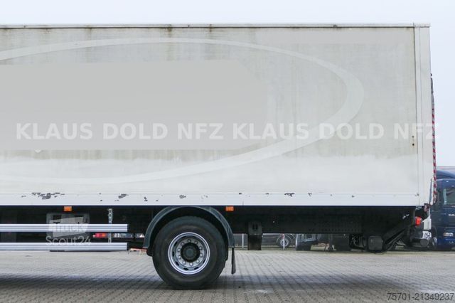 Camião plataforma com lona VOLVO FE 300 Koffer XL-Tank LBW Euro 5