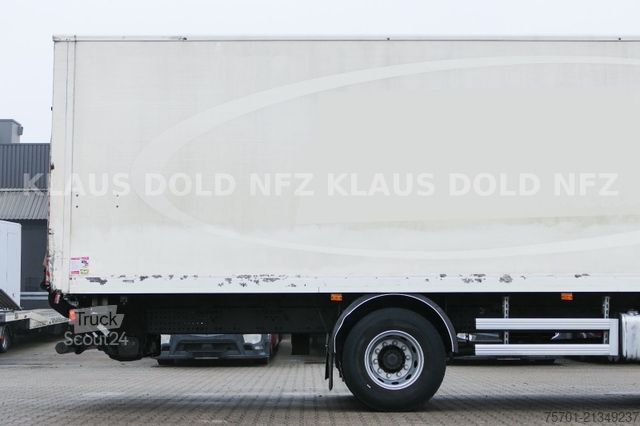 Camião plataforma com lona VOLVO FE 300 Koffer XL-Tank LBW Euro 5