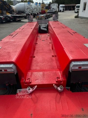 Låglastarsläpvagn SCHEUERLE EuroCompact U73+5 Flachbett ausziehbar Pendela.