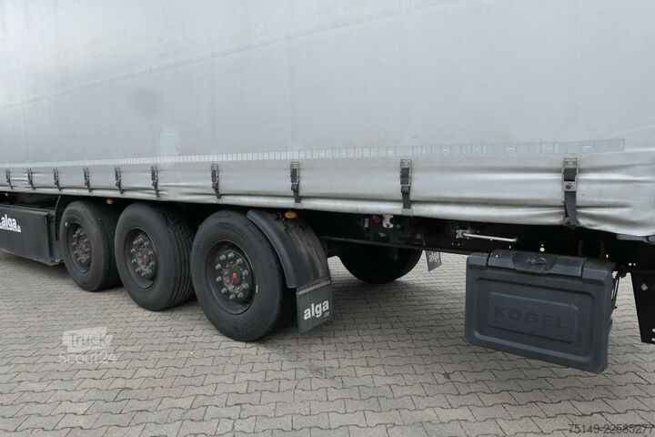 Brandalı açık yarı römork KÖGEL SN 24-1, Edscha, Palettenkasten, Luft-Lift, SAF
