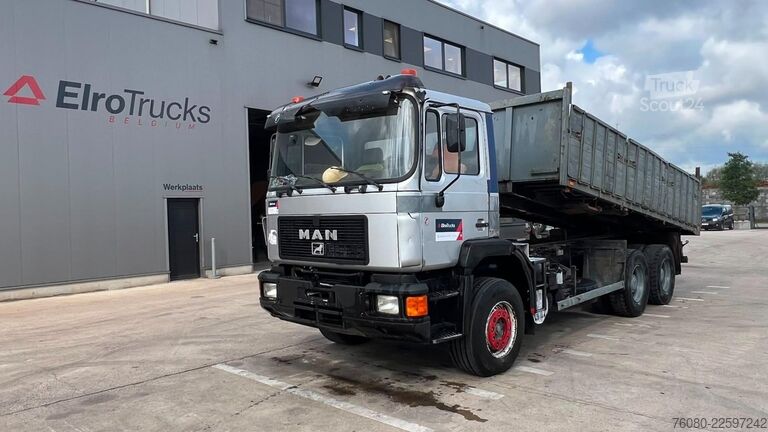 Camion de gunoi MAN 26.322 (MANUAL PUMP / POMPE MANUELLE / LAMES / ...