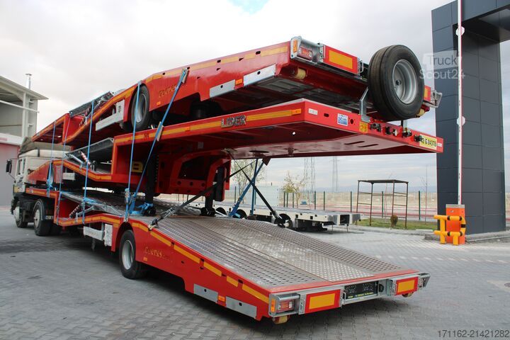 Auto met oplegger Lider 1 axle car carrier