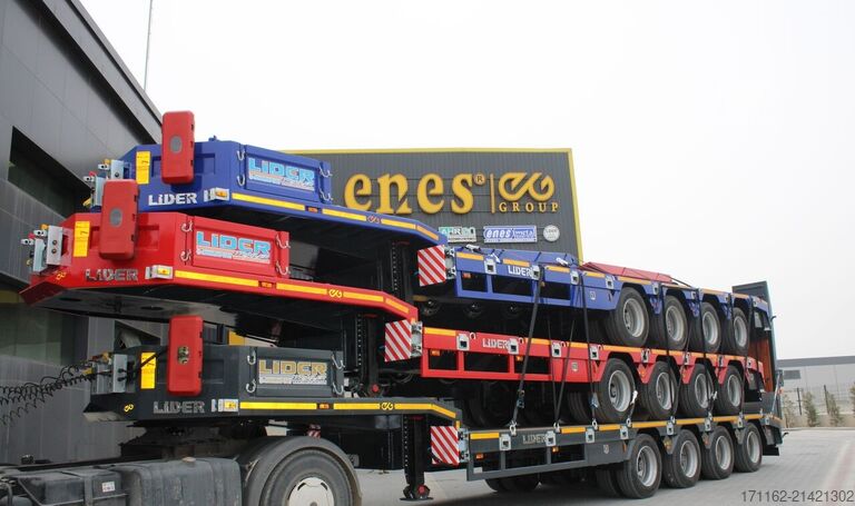 Lowbed semitrailer for transportation of construction machinery Lider Lowbed 4 A special design
