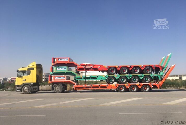 Lowbed semitrailer for transportation of construction machinery Lider Lowbed 4 A special design