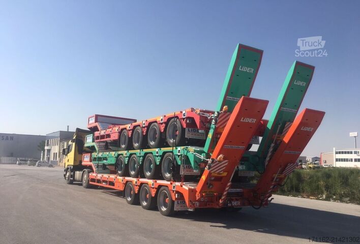 Lowbed semitrailer for transportation of construction machinery Lider Lowbed 4 A special design