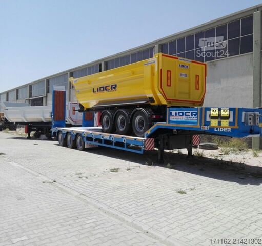Lowbed semitrailer for transportation of construction machinery Lider Lowbed 4 A special design