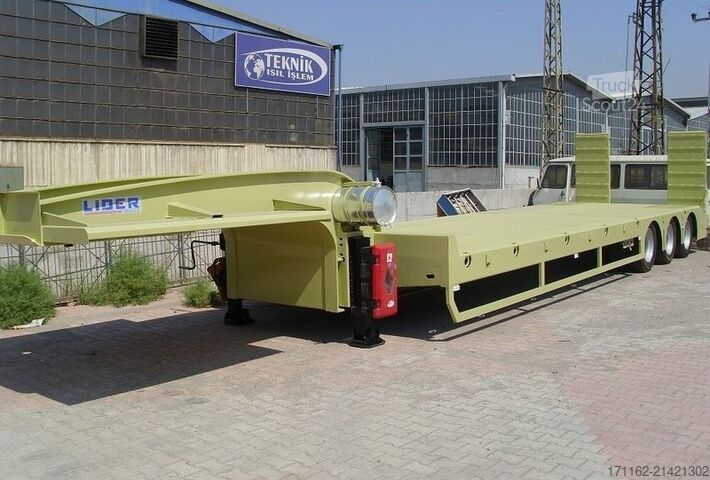 Lowbed semitrailer for transportation of construction machinery Lider Lowbed 4 A special design