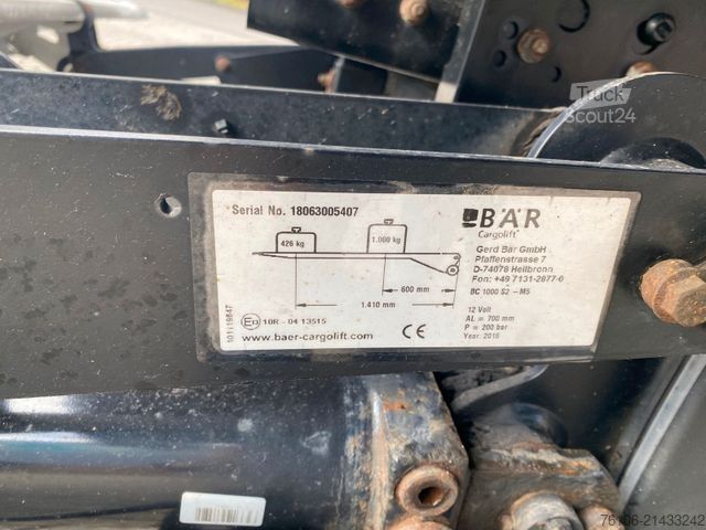 Dobozos teherautó FUSO Canter 9C18 Koffer mit Ladebordwand