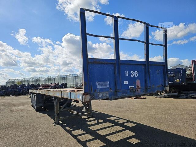 Flatbed FLANDRIA op 3/32 T /STEEL SUSPENSION /BPW DRUM / CONTAIN...