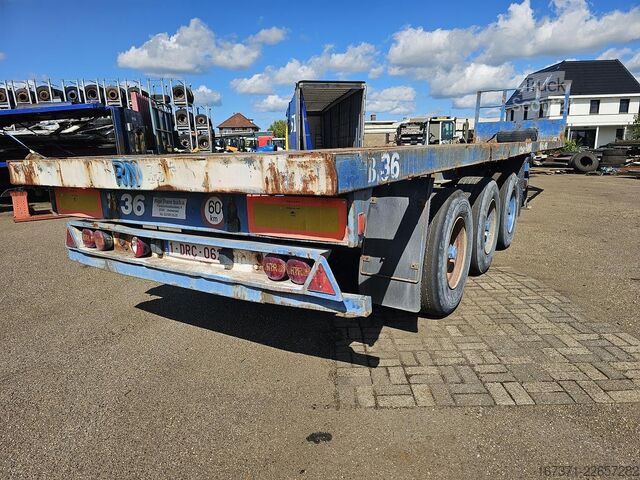 Flatbed FLANDRIA op 3/32 T /STEEL SUSPENSION /BPW DRUM / CONTAIN...