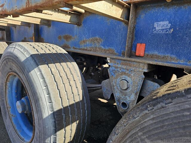 Flatbed FLANDRIA op 3/32 T /STEEL SUSPENSION /BPW DRUM / CONTAIN...