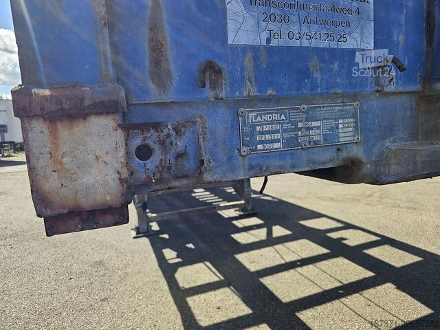 Flatbed FLANDRIA op 3/32 T /STEEL SUSPENSION /BPW DRUM / CONTAIN...