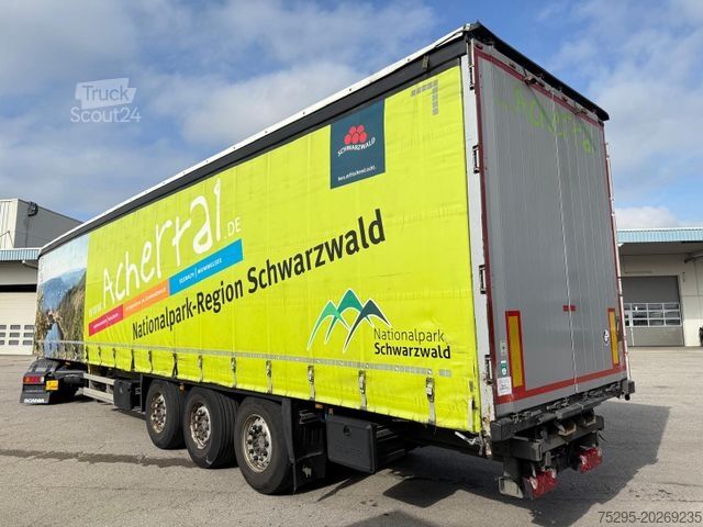 Otevřený návěs s plachtou SCHMITZ CARGOBULL 3Achs Standard Tasbach Staplerhalter Liftachse