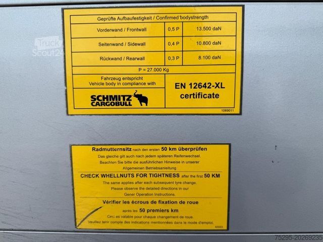 Otevřený návěs s plachtou SCHMITZ CARGOBULL 3Achs Standard Tasbach Staplerhalter Liftachse